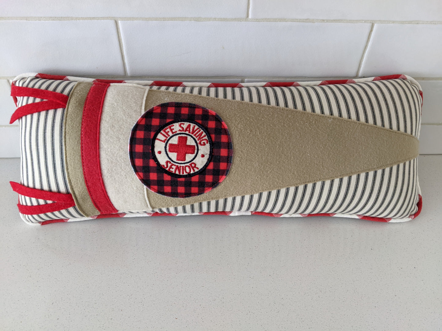 Red Cross Life Saving ( senior) Pennant Pillow