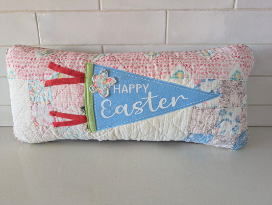 Happy Easter pennant pillow